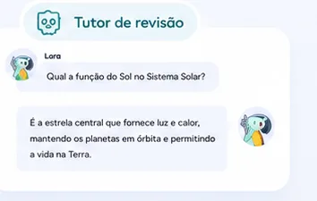Tutor de revisão em formato de chat com a Lara